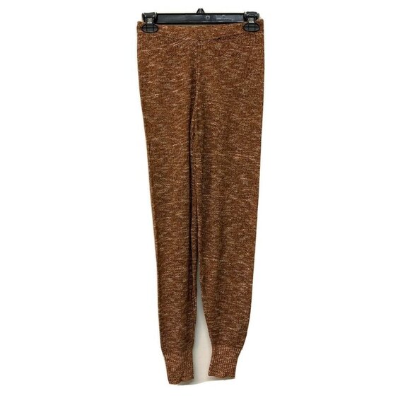 Abound Womens Rust Stripe Marled Knit Joggers Banded Cuffs Pants - Picture 1 of 4